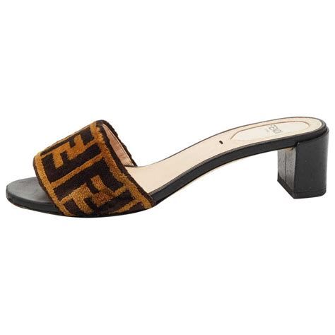 fendi velvet platform sandals